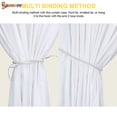 thumbnail image 6 of Spencer 2Pcs Braided Curtain Tiebacks, Rope Belt Curtain Tie Buckle Holdback Drapery Curtain Tie Back with 2 Metal Hooks (White), 6 of 7