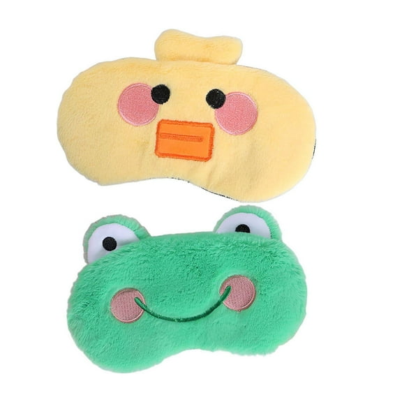 TELOLY 2Pcs Kids Sleep Mask,7.87*3.94"Eyemasks for Sleeping,Plush Sleep Eye Mask