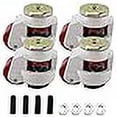 thumbnail image 3 of Homend 4 Pack Leveling Casters Gd-80S-T Plate Mounted Leveling Caster 1102Lbsper Leveling Caster Wheels Iron Poly Wheel And Nbr Pad (Stem Mounted 1102Lbsper Iron Poly Wheel), 3 of 4