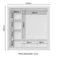 thumbnail image 4 of Ropero Closet Madesa 3 Puertas Blanco/Negro, 4 of 10