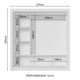 thumbnail image 4 of Ropero Closet Madesa 3 Puertas Blanco/Negro, 4 of 10