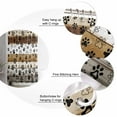 thumbnail image 3 of Farmhouse Dog Shower Curtain, 36" x 72", Paw Vintage Brown Wooden Board Waterproof Bathroom Curtain Washable Shower Curtain Set with 12 Hooks, 3 of 6