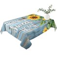 thumbnail image 2 of Spring Sunflower Table Cloth Waterproof Tablecloths, Bee Wooden Grain Country Rustic Tablecloth Dining Table Cover for Kitchen Party Tabletop Outdoor, Rectangle Tablecloth 52x70 Inch, 2 of 9