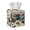 Aztec Tribal Cow, variant on TSOVTHRID White Golden Marble Print Square Tissue Box Cover, Portable Facial Paper Case Holder Easy Refill PU Leather Tissue Box Decorative for Bathroom Vanity Countertop, Home