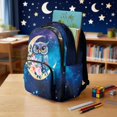 thumbnail image 4 of KUIFORTI Blue Owl Bookbag and Lunchbox Set 4Pcs Cool Kids Backpack with Pencil Pouch Water Bottle Sleeve for Teens Elementary Middle School Back to School Gifts, 4 of 7