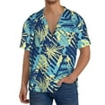 thumbnail image 3 of Xecao offers the Hawaiian Style for Men's Casual Short-sleeved Shirt, a button-up collared shirt with a pocket, perfect for beach vacations and yacht travel in the X-Large size., 3 of 7