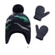 thumbnail image 3 of Qarigey Sombrero Guantes Kit Diseño de orejeras Manoplas de punto para niños con patrones de dinosaurios Animal Accesorios de invierno Regalo de Año Sombreros Pasto verde L 4-5 ans Qarigey AP009413-18B, 3 of 6