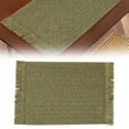 thumbnail image 7 of Natural Jute Boho Chic Fringe Edge Table Placemats, Rectangular Rustic Farmhouse Burlap Tassel Dining Table Mats, Heat Resistant Washable Placemats for Kitchen Dining Table, 1Pc(Pink,17.7x11.8"), 7 of 7