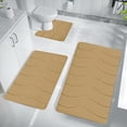 thumbnail image 4 of CASAFUN Memory Foam Bath Mat Set Super Absorbent Quick Dry Toilet Floor Mat 3 Pcs,Non-Slip Shower Rug Bathroom Carpet Machine Washable for Bathroom,Kitchen,Living Room,Tub and Shower, 4 of 6