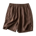 thumbnail image 3 of Women's Summer Solid Color High Waisted Pocket Versatile Straight Tube Lightweight Comfortable Breathable Casual Shorts Beach Shorts for Women Summer Board Shorts for Women Swim Womens Snow Pants, 3 of 3