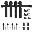 thumbnail image 3 of I-Shaped 4-9.6FT Bypass Sliding Barn Door Hardware Track Bent Hanger System ,Easy to Install, 3 of 6