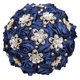 thumbnail image 5 of XmhyTop Ramo de novia para boda, dama de honor, rosa de satén, perlas artificiales, cintas de satén, ramo de flores para boda, dorado, 5 of 5