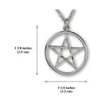 thumbnail image 5 of Pentacle Polished Silver Finish Medieval Renaissance Pendant Necklace by Real Metal NK-11, 5 of 5