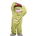 thumbnail image 2 of Soft Plush Hooded Big Mouth Monster Onesie Pajamas Unisex Lightweight Cozy One Piece Loungewear Suitable For Daily Rest Halloween Outfit (Only Set) Light Green 2XL, 2 of 3