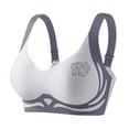 thumbnail image 3 of Sakmal Sports Bras Workout Spaghetti Straps Blue Stretchy Patchwork Back Smoothing Sports Bras for Women M, 3 of 4
