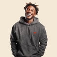 thumbnail image 3 of Dalix Pixel Heart Embroidered Fleece Hoodie Mineral Wash Long Sleeve Sweatshirt Mens in Gray 2XL XX-Large, 3 of 5