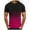 Hot Pink, variant on Blczomt Purple Mens Shirts Trendy Casual Short Sleeve Crew Neck Gradient T Shirt 3xl