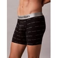 thumbnail image 2 of Calvin Klein Men's Brushed Microfiber Stretch Boxer Briefs Logo Stripe/Platinum Rust Large, 2 of 7