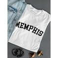 thumbnail image 3 of Memphis Black Text  Women White T-Shirt, Female XX-Large, 3 of 4