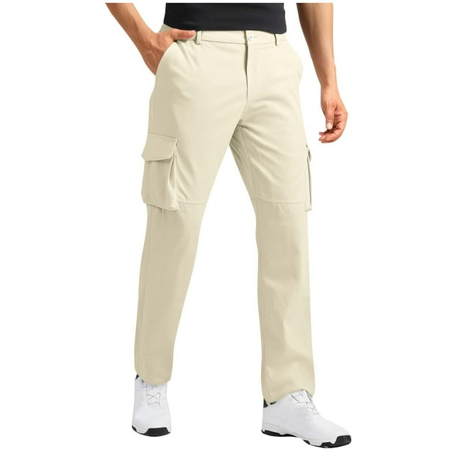 SHTXOZHI Pantalon Cargo Décontracté pour Hommes Léger Athlétique de Randonnée en Plein Air avec Multi-Poches