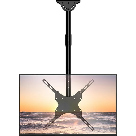 Ceiling TV Mount for 26-65 Inch LCD LED OLED 4K TVs, Hanging Pole Ceiling Mount TVs Bracket Up Down, TV Mounts for Gym Patio Gazebo, up to 110lbs, Max VESA 400x400mm (CM2665), Black