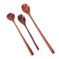 thumbnail image 4 of 18 piezas de cucharas de madera para servir en la cocina, cucharas de sopa de mango largo, cucharas de degustación para comer, mezclar y revolver, 4 of 8