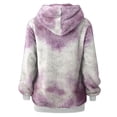 thumbnail image 6 of fartey Sherpa Sweatshirt for Women Print Fleece Quarter Zip Pullover Hoodies Long Sleeve Fuzzy Tie Dye Hooded Sweatshirt with Pockets, 6 of 7