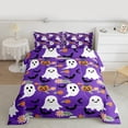 thumbnail image 2 of Feelyou Purple Gothic Haloween Bedding Comforter Set, Kawaii Cartoon Ghost Pumpkin Twin Comforter Sets, Groovy Daisy Flower Reversible Bedding Set, Breathable Home Decor, 2-Piece, 2 of 8