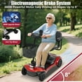thumbnail image 3 of Paproos Mobility Scooter for Seniors, 300W Mobility Scooter, Electric Wheelchair, Compact All Terrain Motorized Mobility Scooters for Travel, Removable Battery, Basket, Red, 3 of 12