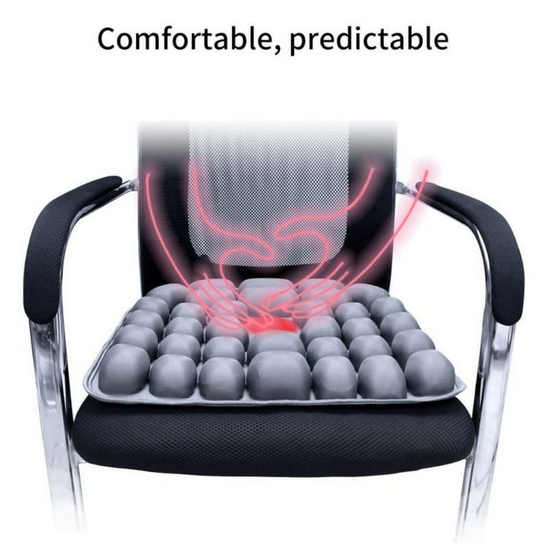 Gel Memory Foam Seat Cushion with Chair Ties - Orthopedic Seat Pad for  Office, Car, Truck, and Wheelchair - Cooling Comfort, Portable, Pressure  Relief