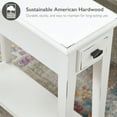 thumbnail image 3 of Leick Home Haven Ridge Narrow 1-Drawer End Table with Shelf, Farmhouse White, 3 of 18