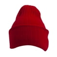 thumbnail image 2 of Top Headwear Cable Knit Long Winter Beanie - Red, 2 of 2