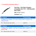 thumbnail image 2 of Fuel Hose - Fuel Tank to Damper - Compatible with 1973 - 1980 Mercedes-Benz 450SL 1974 1975 1976 1977 1978 1979, 2 of 2