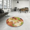 thumbnail image 4 of Ahgly Company Machine Washable Indoor Square Transitional Grapefruit Red Area Rugs, 5' Square, 4 of 7