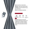 thumbnail image 3 of Unique Bargains 2-Pack French Door Curtains Panels Dark Gray 25" x 72", 3 of 7
