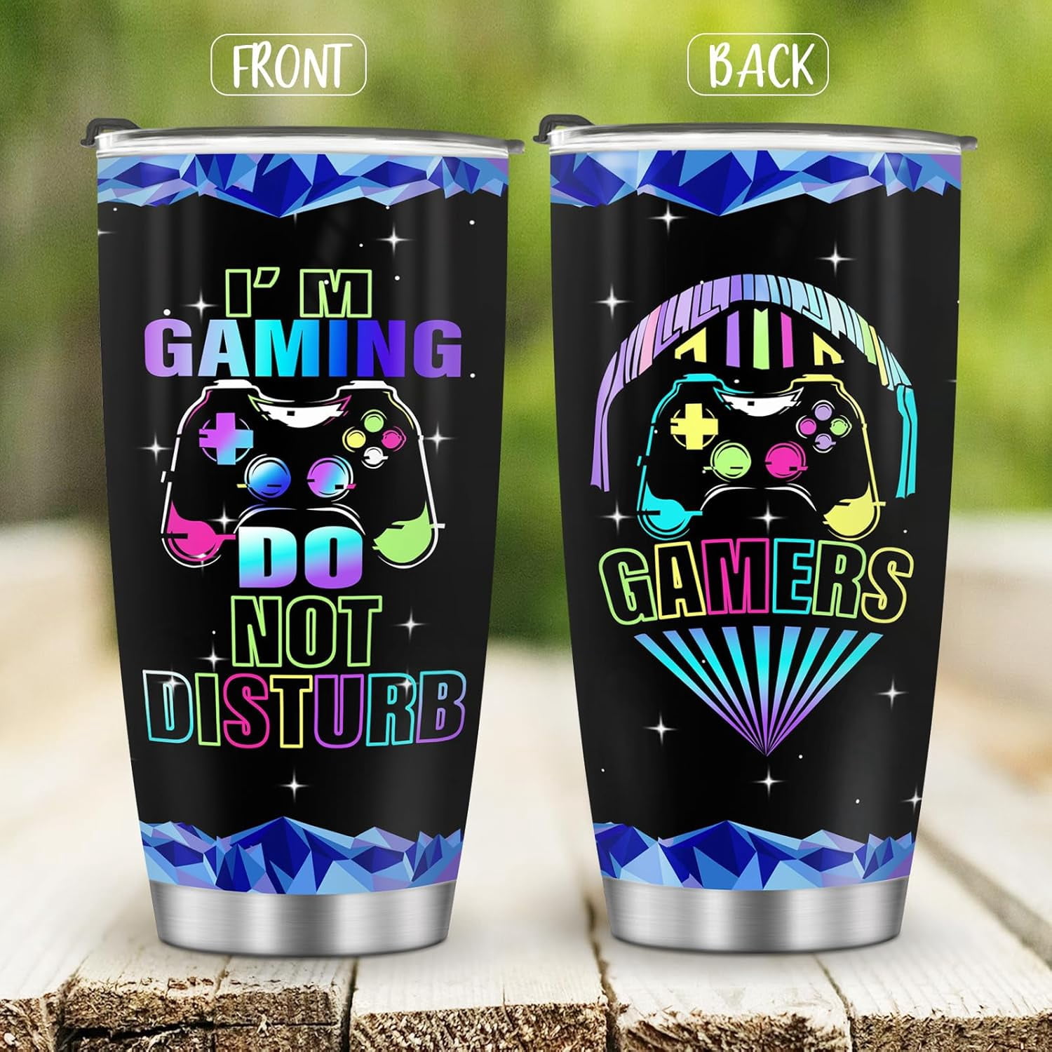 Gaming Mug Tumbler Boys Teens Gifts - Gamer Gamepad Presents for Kids Toddlers Son Easter Birthday Christmas Game Controller Cup for Husband Father Dad Coffee Tumbler 20oz Stainless Steel