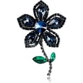 thumbnail image 6 of Crystal Flower Brooch Pin for Women Cubic Zirconia Floral Lapel Pin Corsage Badge Scarf Buckle for Cloth Dress Suit Accessories Jewelry, 6 of 9
