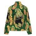 thumbnail image 6 of Jackets for Women Winter Coat Jackets Flannel Stand Collar Jacket(Green Paisley Fabric Black Cats Pattern,Size:S-4XL), 6 of 7
