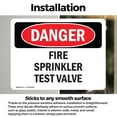 thumbnail image 3 of (2 Pack) Fire Sprinkler Test Valve OSHA Danger Sign 5 Inch X 3.5 Inch Vinyl Label Decal Sticker Weather Resistant, UV Protected for Workplace, Business, and Construction Site, Made in, 3 of 7
