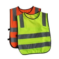 Anvazise Kids Safety Vest High Visability Jacket for School Children Sanitation Worker Yellow