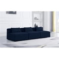 thumbnail image 2 of Meridian Furniture Cube Bleu Marine Canapé Modulaire en Lin Durable, 2 of 3