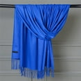 thumbnail image 2 of MESSUEN Shawl Wrap Fringe Shawl Warm Shawl Wraps for Women Lady Scarf Women Scarves Women Poncho Woman Scarf Blue A, 2 of 4