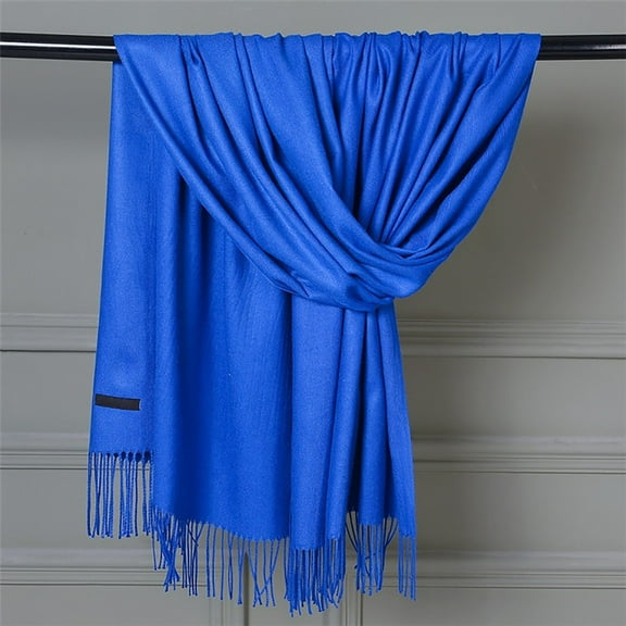 Valueadd Clothing Women Pashmina Scarf Soft Solid Plain Shawl Wrap Fashion Warm Neck With Fringes