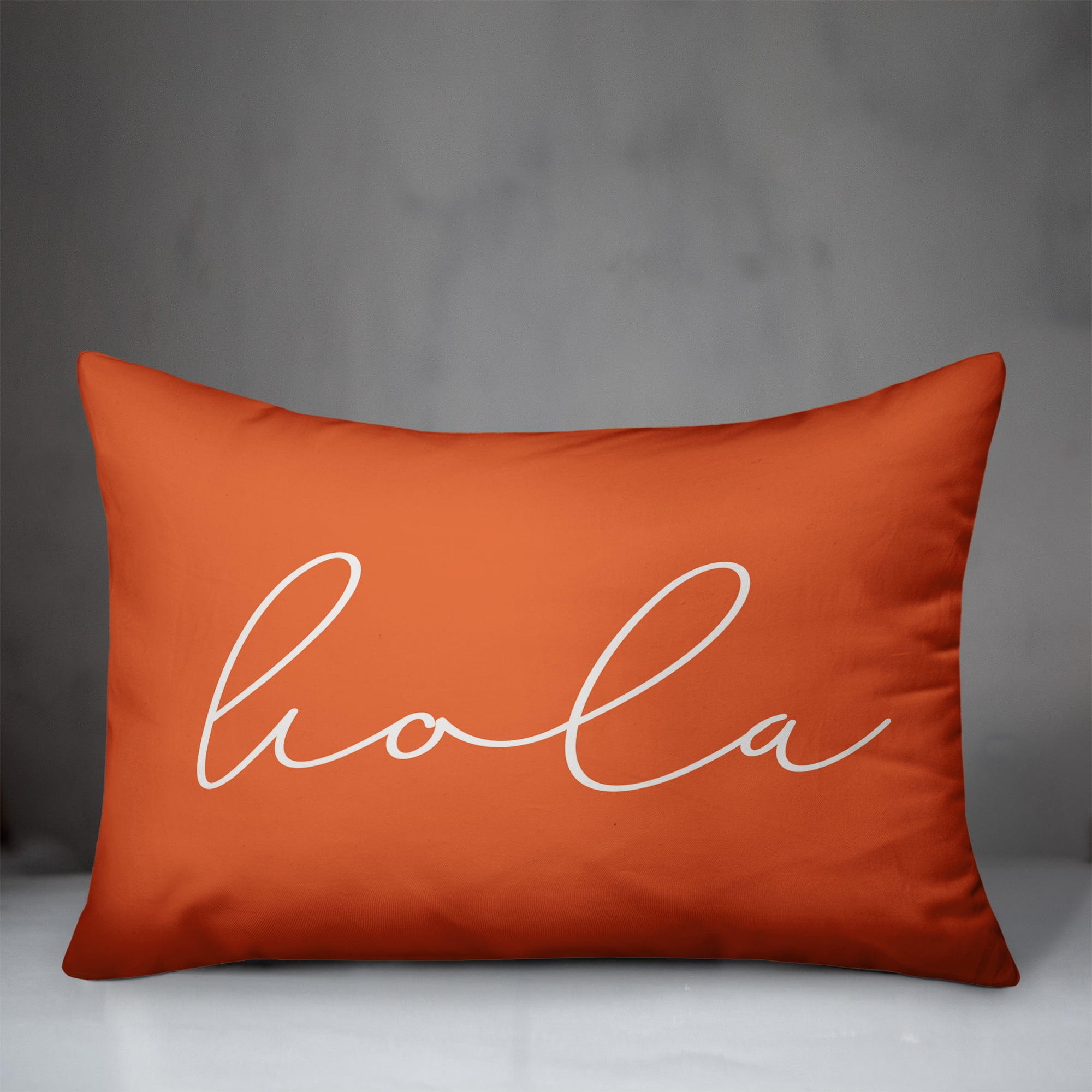 Creative Products Hola Thin Script Orange 14x20 Indoor / Outdoor Pillow