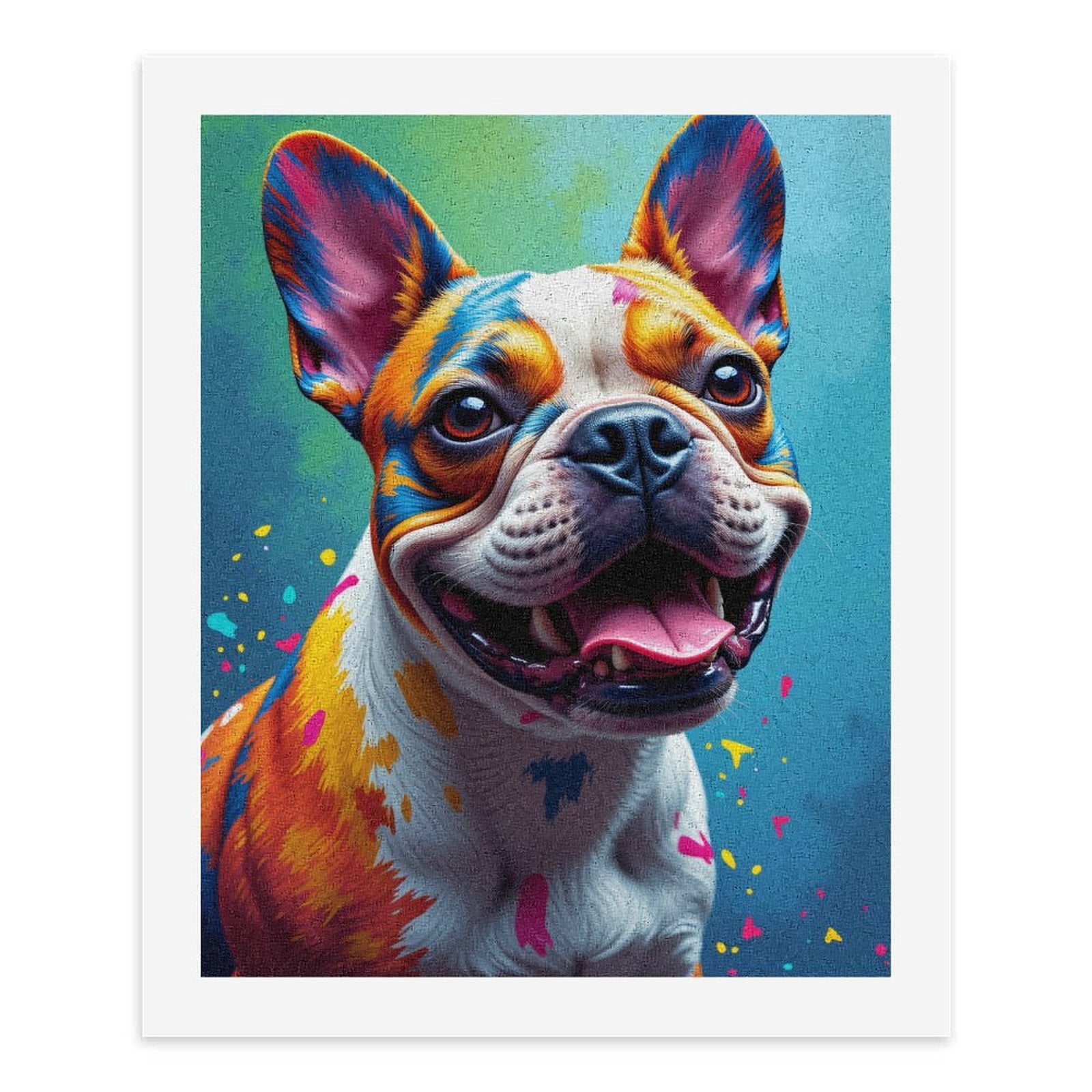 Paint By Numbers Kit for Adults Beginner - DIY Colorful Dog Portrait Art Smile Canvas Painting Kits for Adults, Frameless Paint By Number for Adults for Home Wall Decor 16x20 Inch