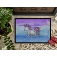 thumbnail image 2 of Blue Unicorn Watercolor Doormat 18x27, 2 of 3