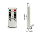 thumbnail image 2 of 2/4/6pcs Flameless LED Taper Candles with Remote & Timer – Realistic Moving Wick Flicker, Battery-Powered (Not Included), White/Beige, Christmas/Wedding Decor, 2 of 8