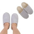thumbnail image 3 of Women Mens Comfort Knitted Cotton Slippers Washable Flat Closed Toe Ultra Lightweight Indoor Shoes with Non-Slip Sole, 3 of 6