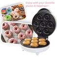 thumbnail image 3 of Mini máquina para hacer donas, la superficie eléctrica antiadherente hace 7 donas pequeñas, decora o congela tu propia para un postre o refrigerio apto para niños, 3 of 5
