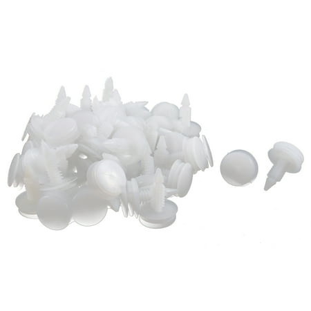 Buick Door Seals - Unique Bargains 50 Pcs White Plastic Door Seal Nail Rivet Trim Mat Clip for Buick